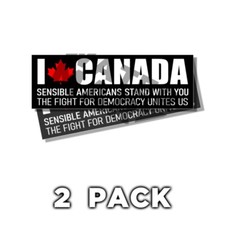 I love Canada Stickers Anti Trump Sensible Americans Stand With You decal 2 PACK picture