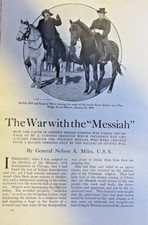 1911 General Nelson A Miles War With Sioux Messiah Sitting Bull Pine Ridge picture