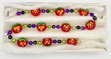 Christopher Radko Pumpkin Patch Glass Halloween Garland 1999 3 Feet picture