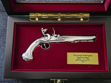 2025 Samoa George Washington Flintlock Pistol 2 oz Silver in OGP picture