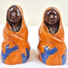 Vintage Native American Figural Salt & Pepper Shakers Southwestern Pair picture