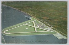 Atq/Vtg Post Card New Orleans Airport, New Orleans La. M478 picture