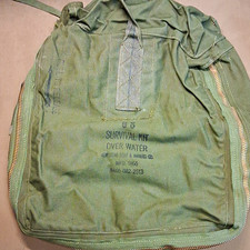 US Military OD Green Over Water Survival Kit Bag/Pouch MFD 9/66 picture