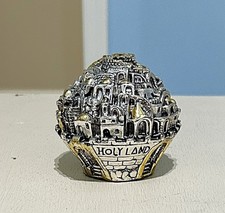 BEAUTIFUL KARSHI 925 HOLY LAND SILVER JERUSALEM PANORAMA SCULPTURE SOUVENIR picture