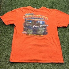 Harley Davidson T Shirt Adult XL Orange Slidell LA Biker Motorcyle Thunder picture