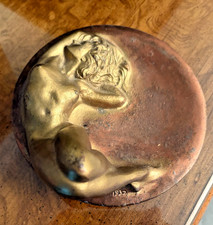McClelland Barclay Signed Gilt Dish with Nude Woman from 1932 picture