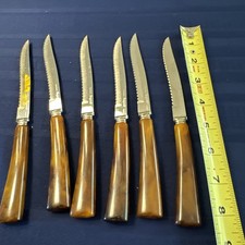 Vintage Washington Forge Steak Knives with Bakelite Handles Made In USA. 6 picture