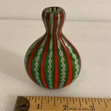 FABULOUS VINTAGE ITALIAN LATTICINO MULTI COLOR GLASS PERFUME FLASK BOTTLE picture