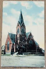 VTG 1913 Fort Scott Kansas Presbyterian Church Postcard Kress 1430 Posted Girard picture