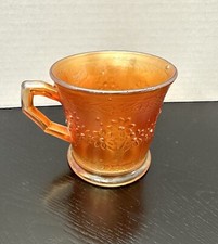 VTG Marigold Carnival Glass Orange Tree Handled Mug Cup picture
