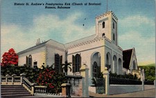 Historic St. Andrew's Kirk Nassau Bahamas 1981 Postcard Curteich Art-Colortone picture