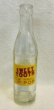 Vintage 1950’s Sweet Tooth 8oz Soda Pop Bottle From Watseka Illinois RARE picture