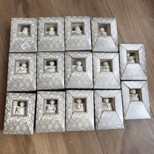 Vtg Margaret Furlong Porcelain Angel Seashell Ornaments Lot of 14 w/ Boxes 3” picture