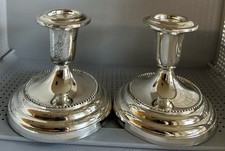 Vintage Gorham Newport Silverplate Pair of Candlestick Holders 3.5” picture