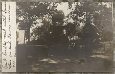Horse & Buggy in Front of Home PM 1907 Flint Michigan RPPC Postcard B454 picture