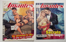 Lot of 2 AMORES Y AMANTES Romantic Risqué Erotic Mexican Comics 349, 742 - GOOD picture