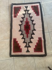 1920’s Authentic Vintage Native American Navajo Handmade Rug  54” X 32” picture