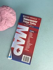 Rand McNally Map Fold out Map Vancouver Fraser Valley British Columbia City Map picture