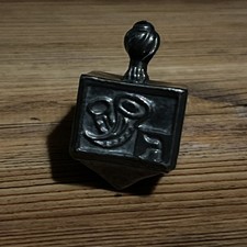 Unique 925 Sterling Silver Dreidel Menorah Oil Jug Temple Israel 1.25