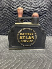 Vintage Atlas Battery Service Tester Case with Rubber Bulbs picture