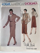 Vogue American Designer Edith Head Jacket, Vest, Skirt, Blouse Sewing Pattern picture