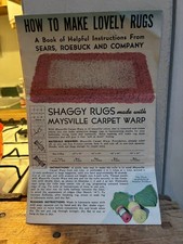 1940 How T Make Lovely Rugs By Sears Roebuck & Co. Shaggy Rugs picture