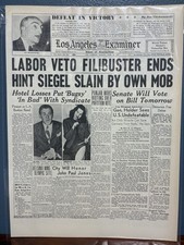 VINTAGE NEWSPAPER HEADLINE BEN 