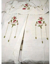 Vintage Soviet Ukrainian embroidery curtains USSR handmade 1970s Ukraine RARE picture