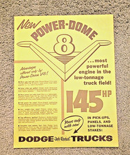 Original 1955 Dodge Truck Sales Brochure citing feaures of Power Dome V-8 picture