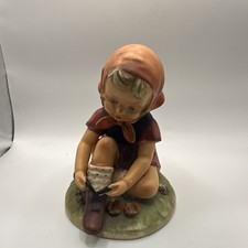 Vintage Erich Stauffer Open Laces Girl Figurine Arnart Japan 6.5” Hummel Style * picture