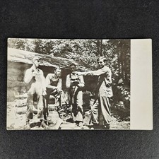 Antique NOKO RPPC Real Photo Divided Postcard - Man Aiming Gun -  Unposted picture
