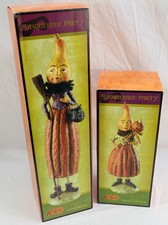 New Rare Cracker Barrel Halloween Gourd Head Witch Masquerade Party Pumpkin picture