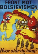 WW2 German Norway anti-Bolshevik Norweigen Propaganda War Military Poster Print picture