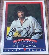 1992 Tenny Cards B.J. THOMAS 🔥 Hooked on a Feeling 🔥 RaRe Autograph  died 2021 picture