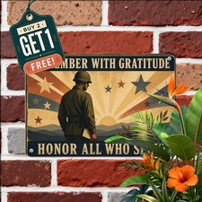 Vintage Memorial Remembrance Tribute Loving Verse Plaque Metal Tin Sign 8x12 picture