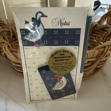 1987 Goose Refrigerator Magnetic Note Pad Pen and Magnet Vtg New and Sealed picture