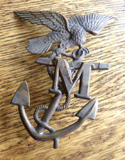 CIVIL WAR ERA USMC - US MARINE CORPS SHAKO HELMET INSIGNIA picture