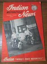 VTG 1947 Indian Motorcycle News Magazine Letter President, Bill Tuman STURGIS SD picture
