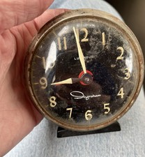 Cruddy Rusty dirty Vintage Ingraham Alarm Clock Froze Up And Cool picture