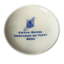 GRAND HOTEL LEONARDO DA VINCI ROME ITALY Porcelain Souvenir Dish ASHTRAY picture