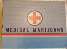 Vintage Blue Q Medical Marijuana Tin Box Full Size 7x5.5x3
