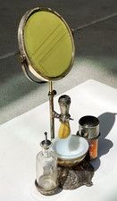 Antique Pairpoint Mfg. Co. Quadruple Plate Gentleman’s Shaving Stand / Vanity Se picture