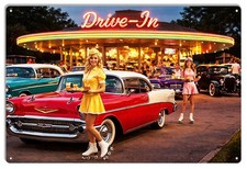1950s Drive-In Diner Metal Sign18x12 - RVG5852 picture