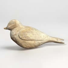 Rare Vintage Hand Carved Wood Songbird Blank Primitive Whittled Bird Study 5