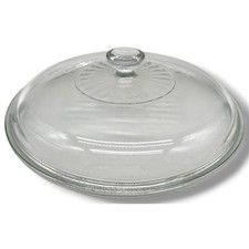 Vintage Pyrex 624C Clear Glass Lid Replacement 8.5 Inch Sunburst Knob Handle picture