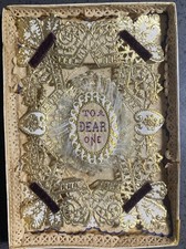 Antique Baptismal Card Made In  box Bottom Probably German picture