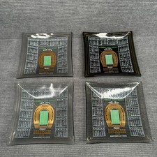Vintage Binions Horseshoe Club Las Vegas Glass Calendar Dish Set 1972-1977 4pc picture