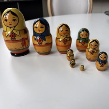 Vintage Soviet Matryoshka Nesting Dolls 9pc Yoshkar-Ola Beryozka USSR 1970-80’s picture