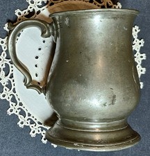 ANTIQUE English Pewter Victorian Welsh Pembrokeshire 1/2 Pint Sized Ale Mug picture