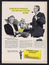1948 WESTERN UNION Telegram Print Ad 